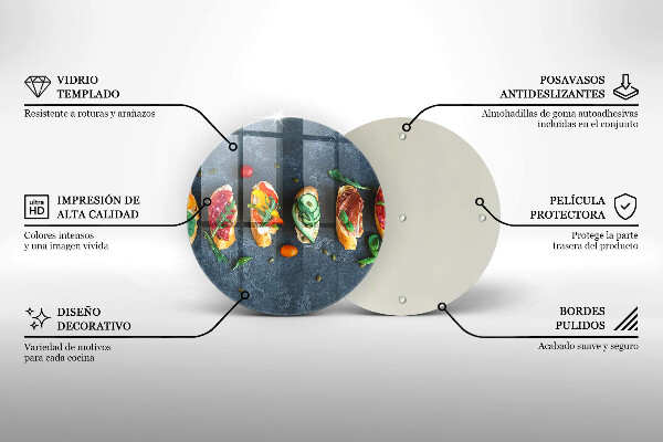 Cutting board Colorful Sandwiches