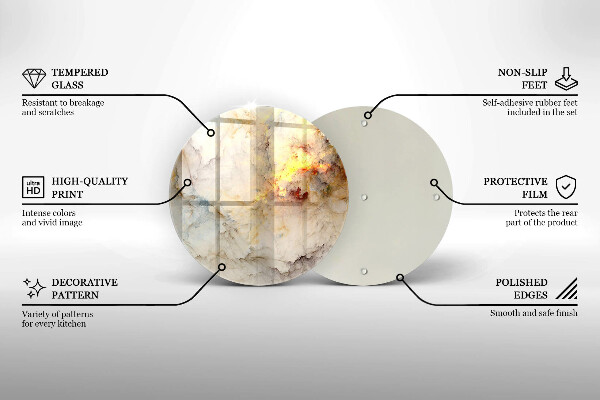Cutting board Marble texture with gold