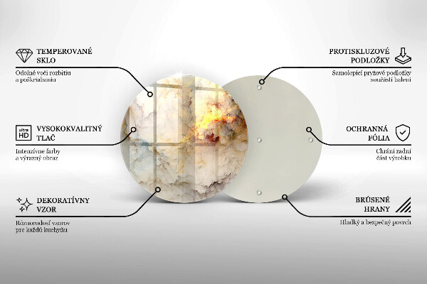 Cutting board Marble texture with gold