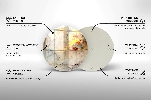 Cutting board Marble texture with gold