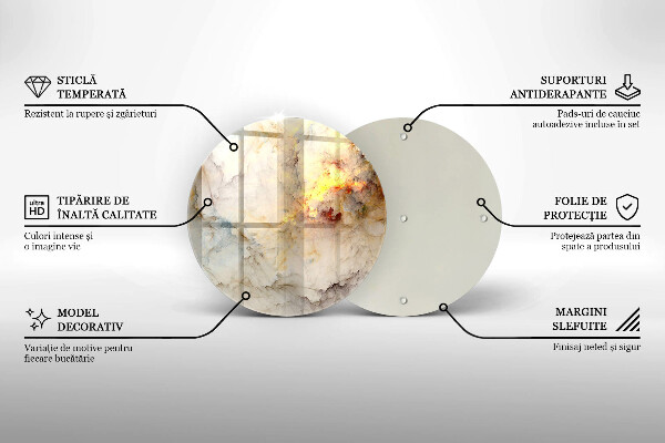 Cutting board Marble texture with gold