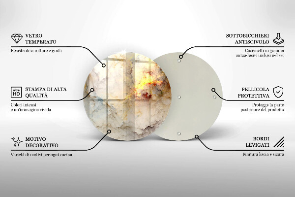 Cutting board Marble texture with gold