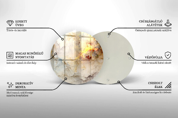 Cutting board Marble texture with gold