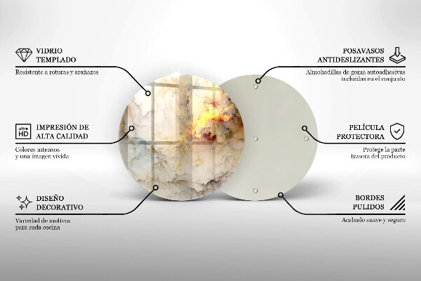 Cutting board Marble texture with gold