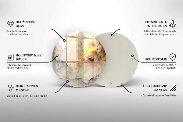 Cutting board Marble texture with gold