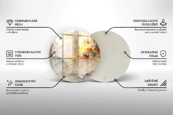 Cutting board Marble texture with gold