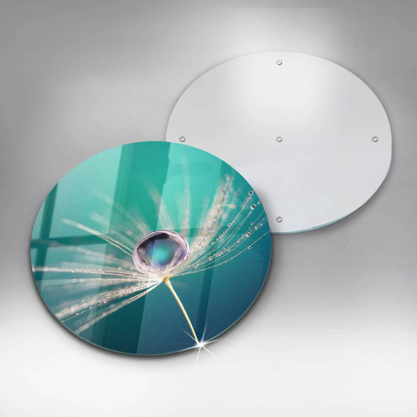 Cutting board Dew on a dandelion