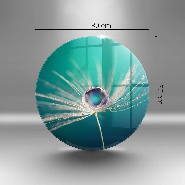 Cutting board Dew on a dandelion