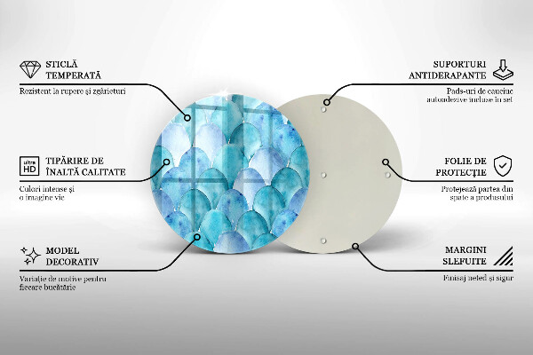 Cutting board Watercolor scales