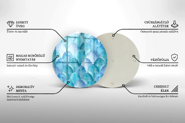 Cutting board Watercolor scales