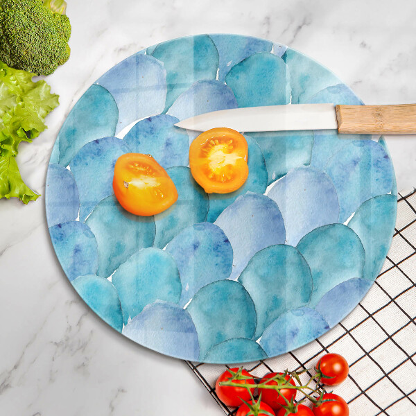 Cutting board Watercolor scales