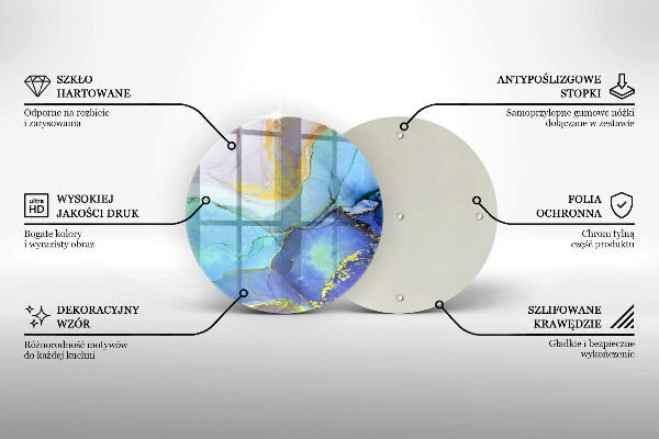 Cutting board Cracked stone gold