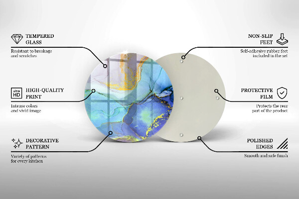 Cutting board Cracked stone gold