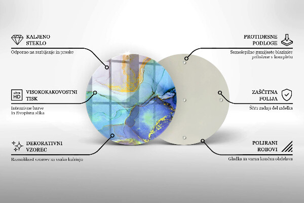 Cutting board Cracked stone gold