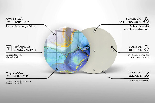 Cutting board Cracked stone gold