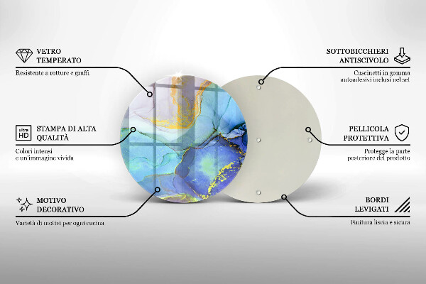 Cutting board Cracked stone gold