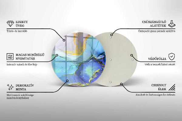 Cutting board Cracked stone gold