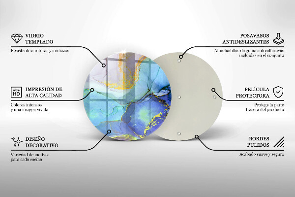 Cutting board Cracked stone gold