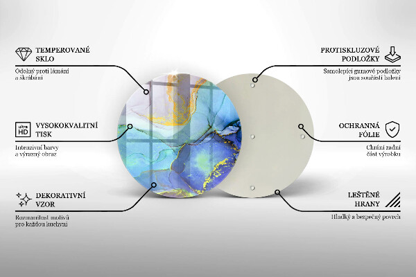 Cutting board Cracked stone gold