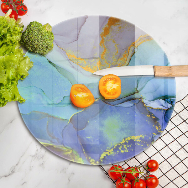 Cutting board Cracked stone gold