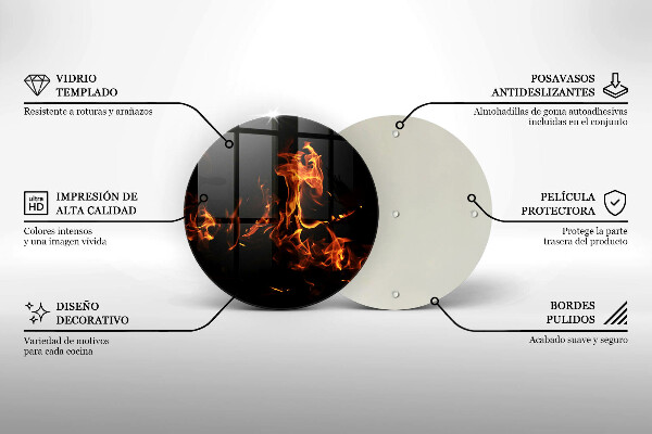 Cutting board Fire flame