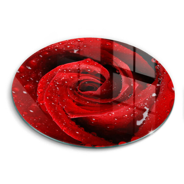 Glass worktop saver Rose flower petals