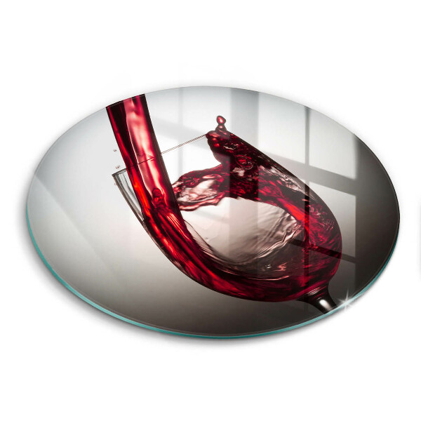 Chopping board Glass and red wine