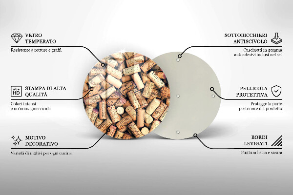 Chopping board Wine corks pattern