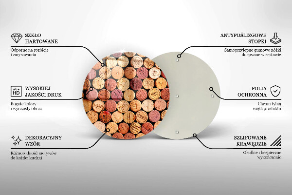 Chopping board Wine corks pattern