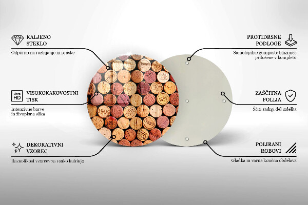 Chopping board Wine corks pattern