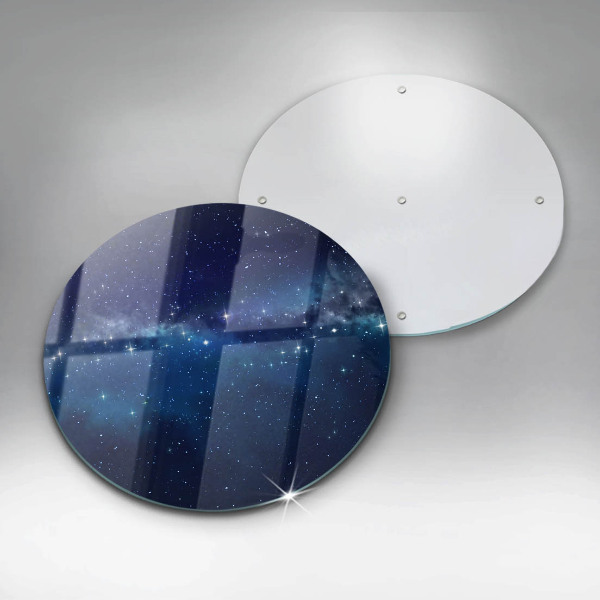 Chopping board glass Space and stars