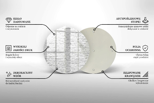 Glass worktop saver Brick wall