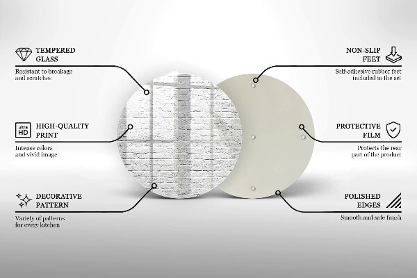 Glass worktop saver Brick wall