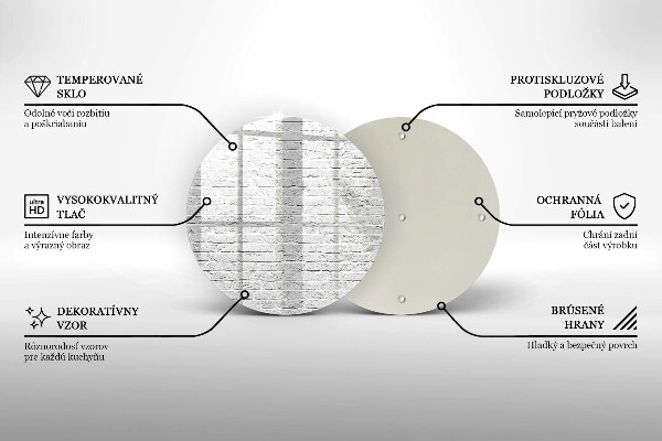 Glass worktop saver Brick wall