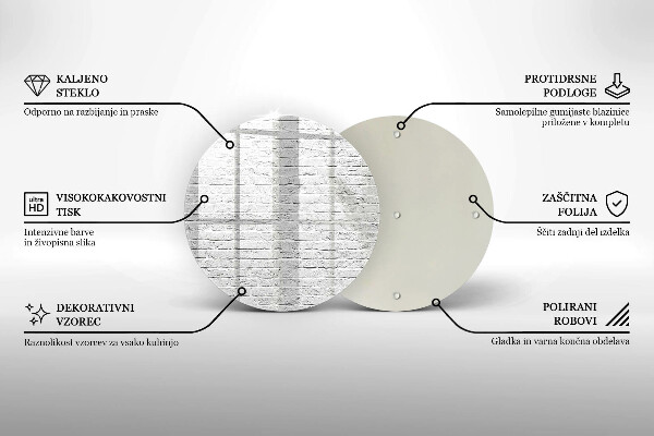 Glass worktop saver Brick wall
