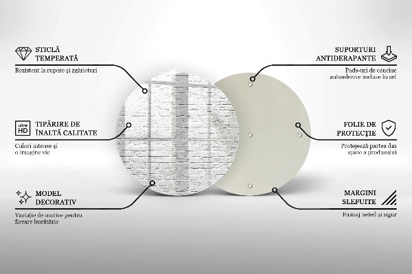 Glass worktop saver Brick wall