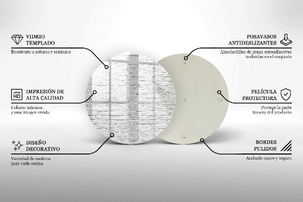 Glass worktop saver Brick wall