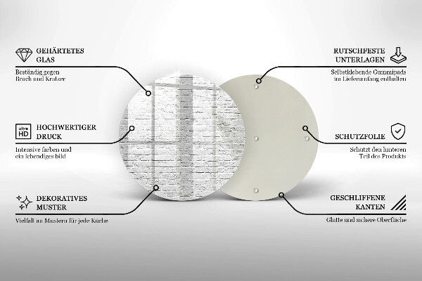 Glass worktop saver Brick wall