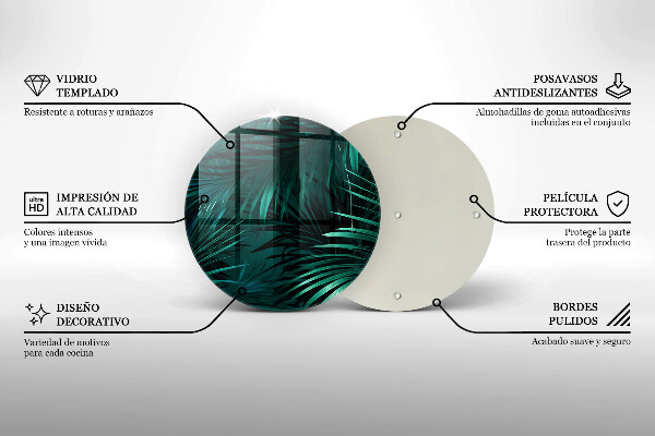 Cutting board Wild jungle leaves