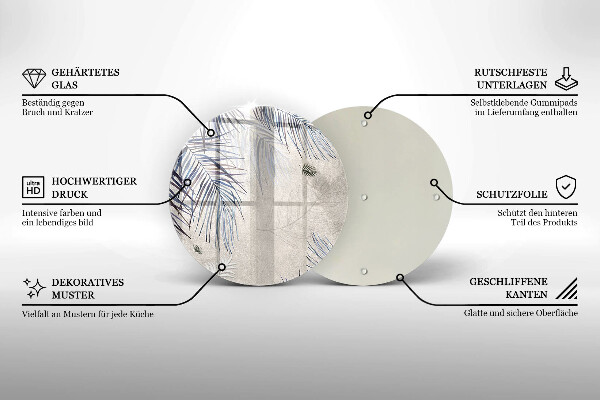 Cutting board Subtle leaves