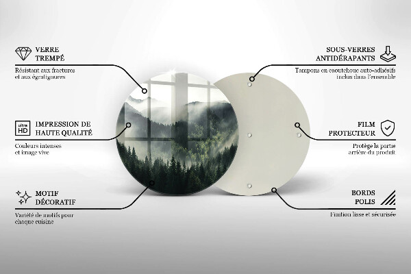 Cutting board Land and fog landscape