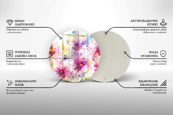 Cutting board Painted flowers