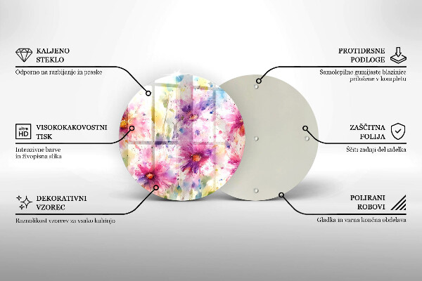 Cutting board Painted flowers