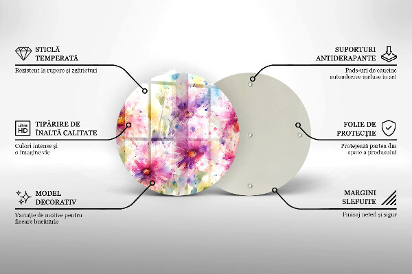 Cutting board Painted flowers