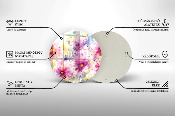 Cutting board Painted flowers