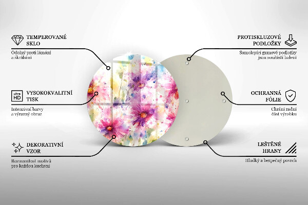 Cutting board Painted flowers