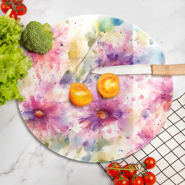 Cutting board Painted flowers