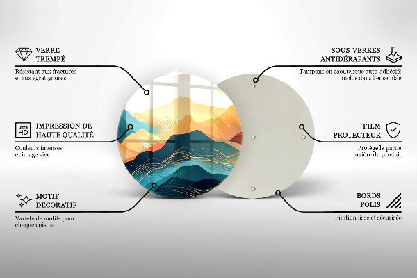 Cutting board Abstract mountain landscape