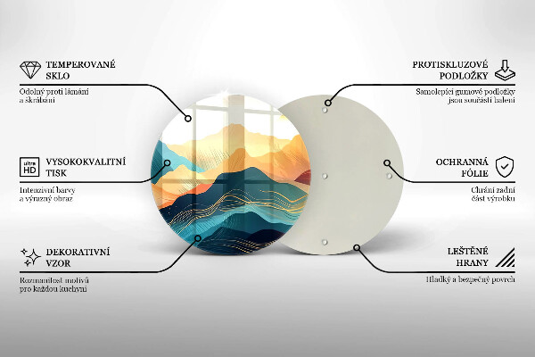 Cutting board Abstract mountain landscape