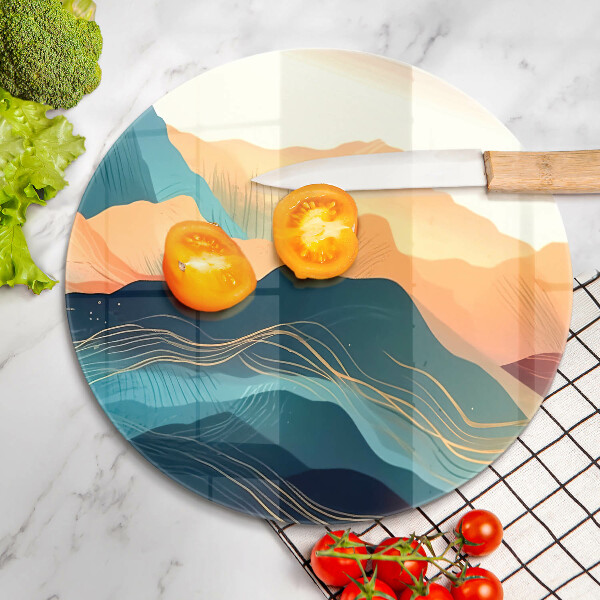 Cutting board Abstract mountain landscape